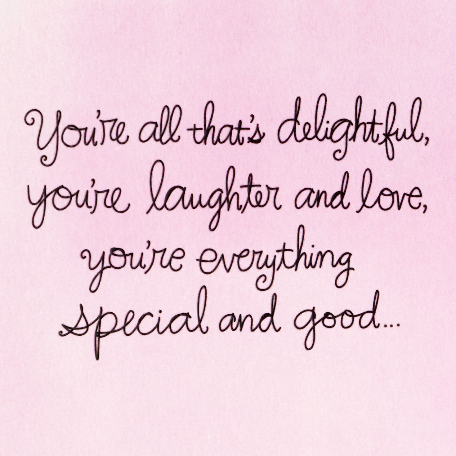 Pink Lettering and Black Bow Granddaughter Valentine Card Sentiment image number 2