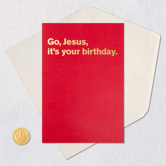 Jesus's Birthday Funny Christmas Card, , large image number 5