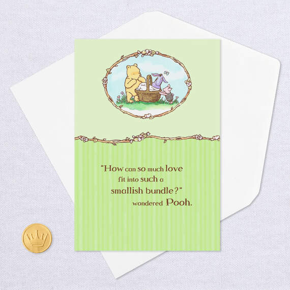 Disney Winnie the Pooh Bundle of Joy New Baby Card, , large image number 5