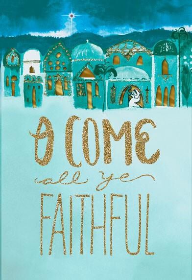 O Little Town Religious Christmas Card