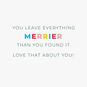 Rows of Merry on Green Christmas Card Sentiment image number 2