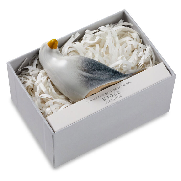 Gray and White Ceramic Eagle Figurine package image number 4