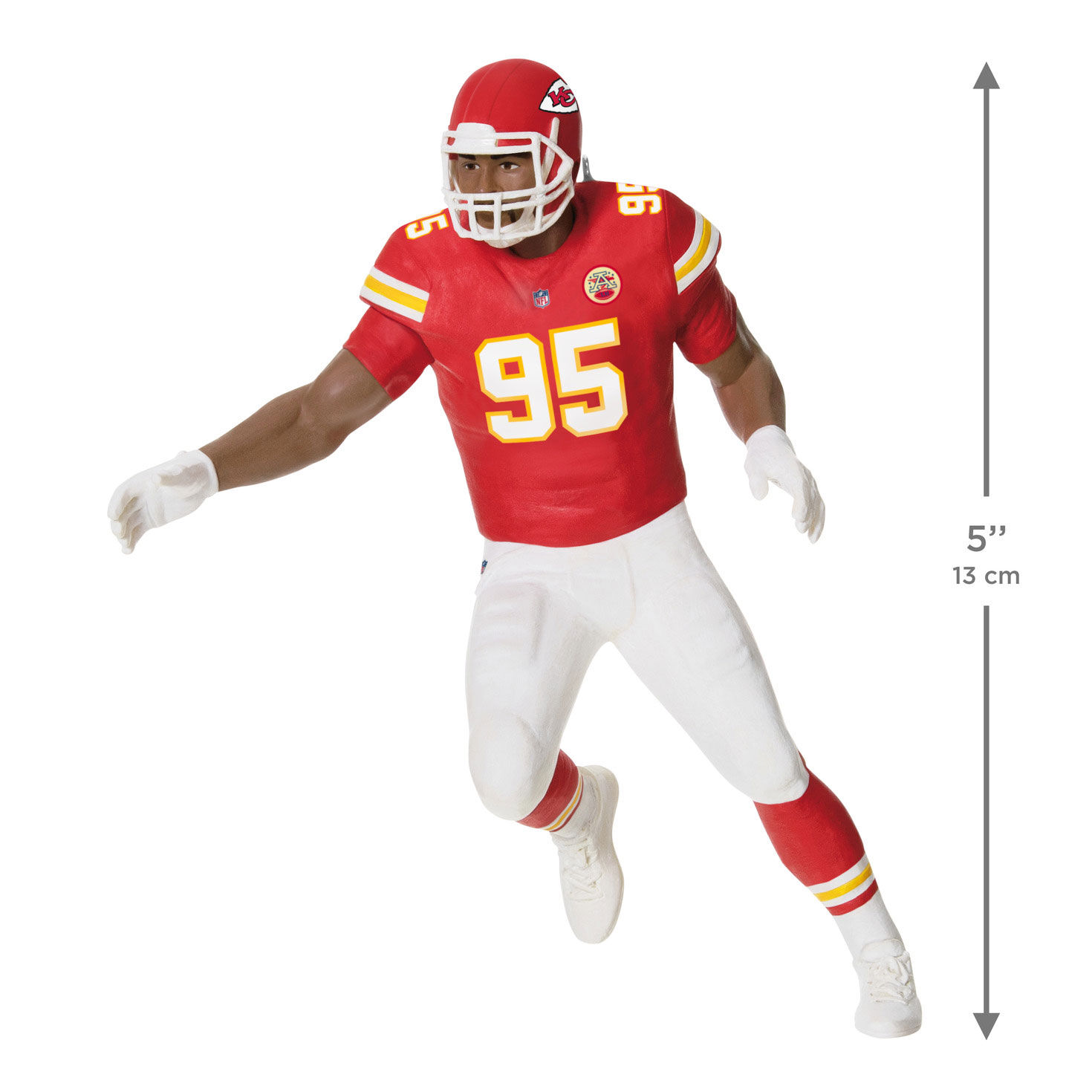 Kansas City Chiefs Chris Jones Keepsake Ornament measurement image number 3
