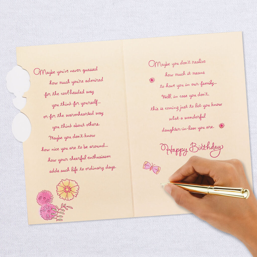 What To Write In A Birthday Card To My Daughter In Law لم يسبق له
