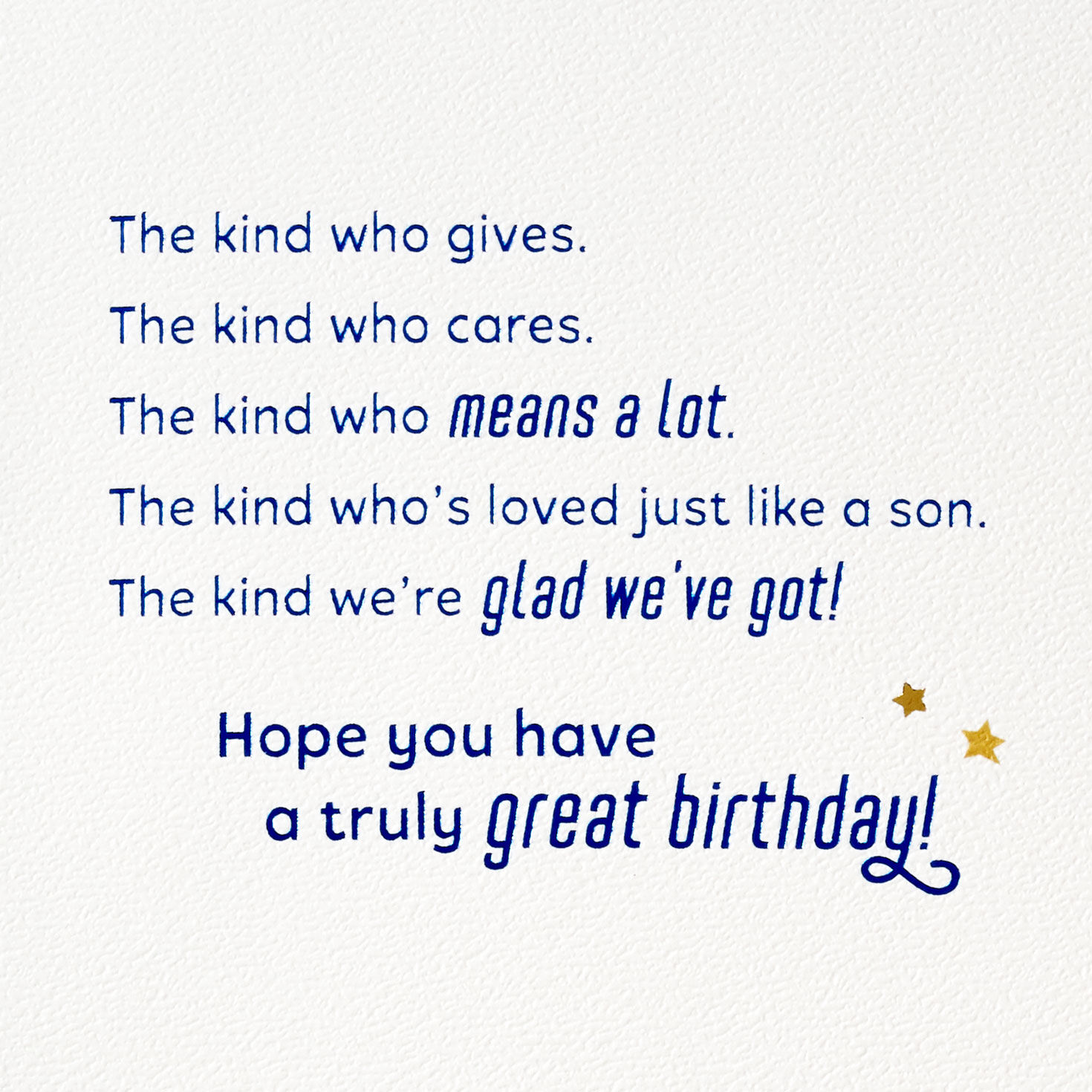 Loved Just Like a Son Birthday Card for Son-in-Law, , large image number 2