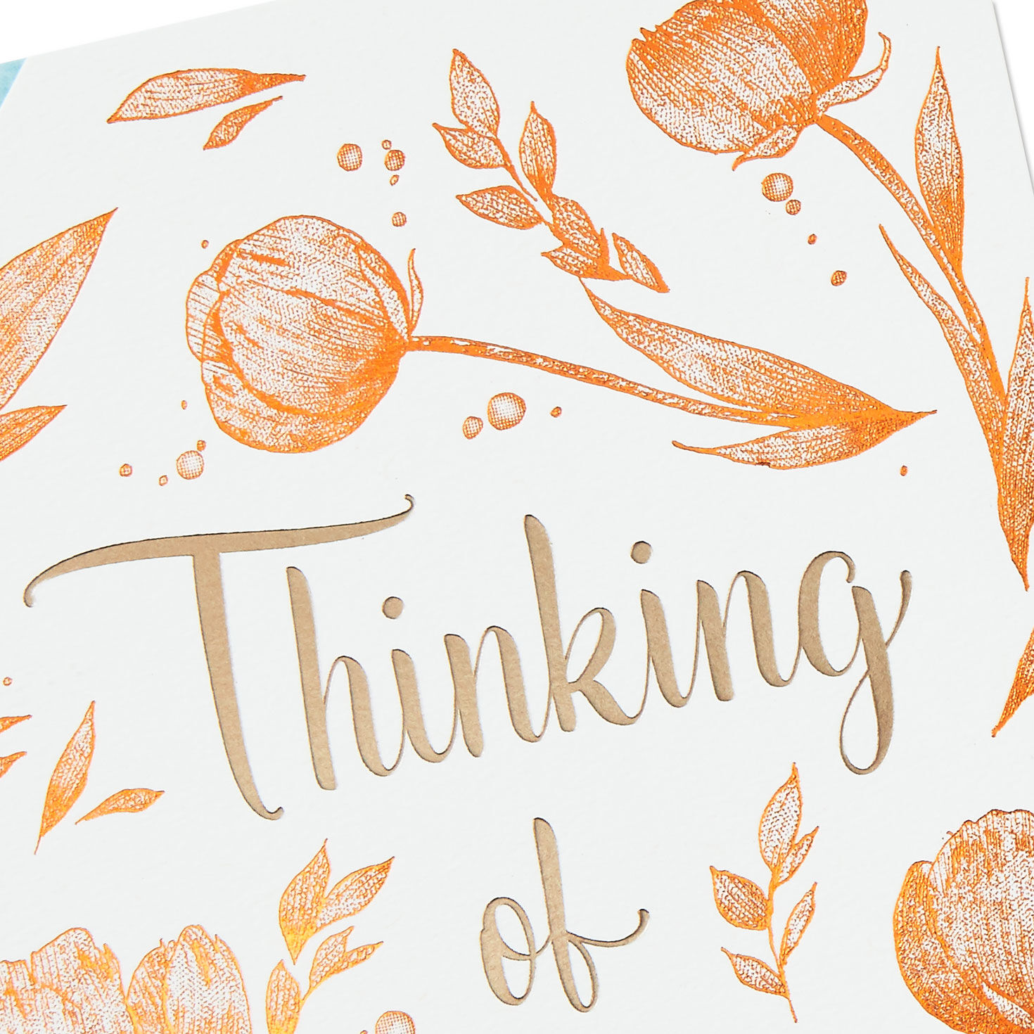 Copper Flowers and Leaves Encouragement Card Card Front Detail image number 4