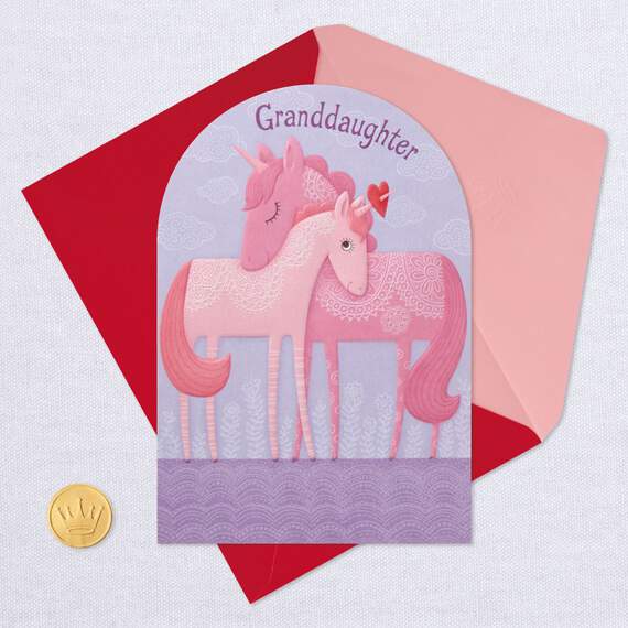 A Girl Like You Unicorns Valentine's Day Card for Granddaughter, , large image number 5