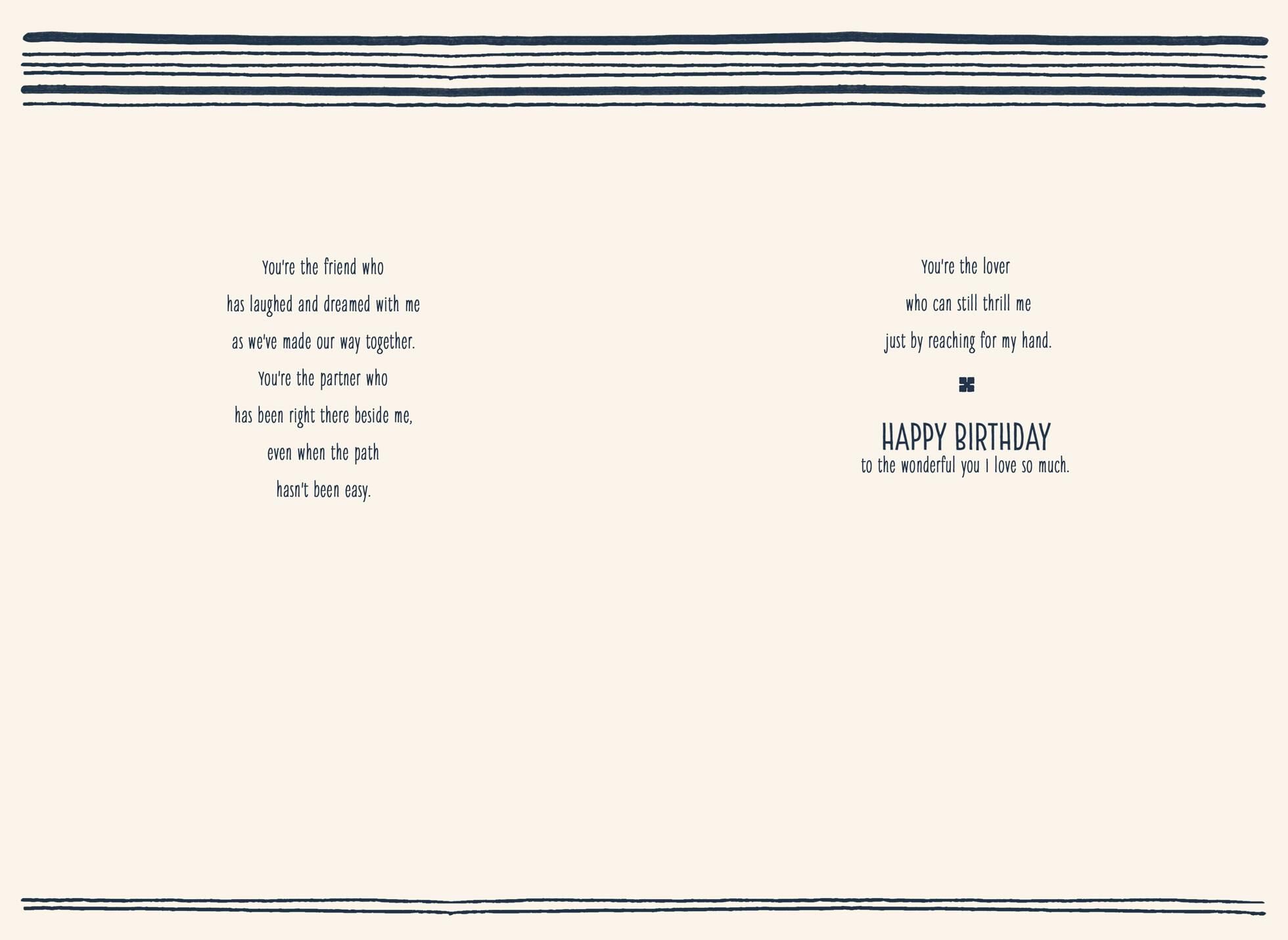 Lucky to Walk Through Life With You Romantic Birthday Card
