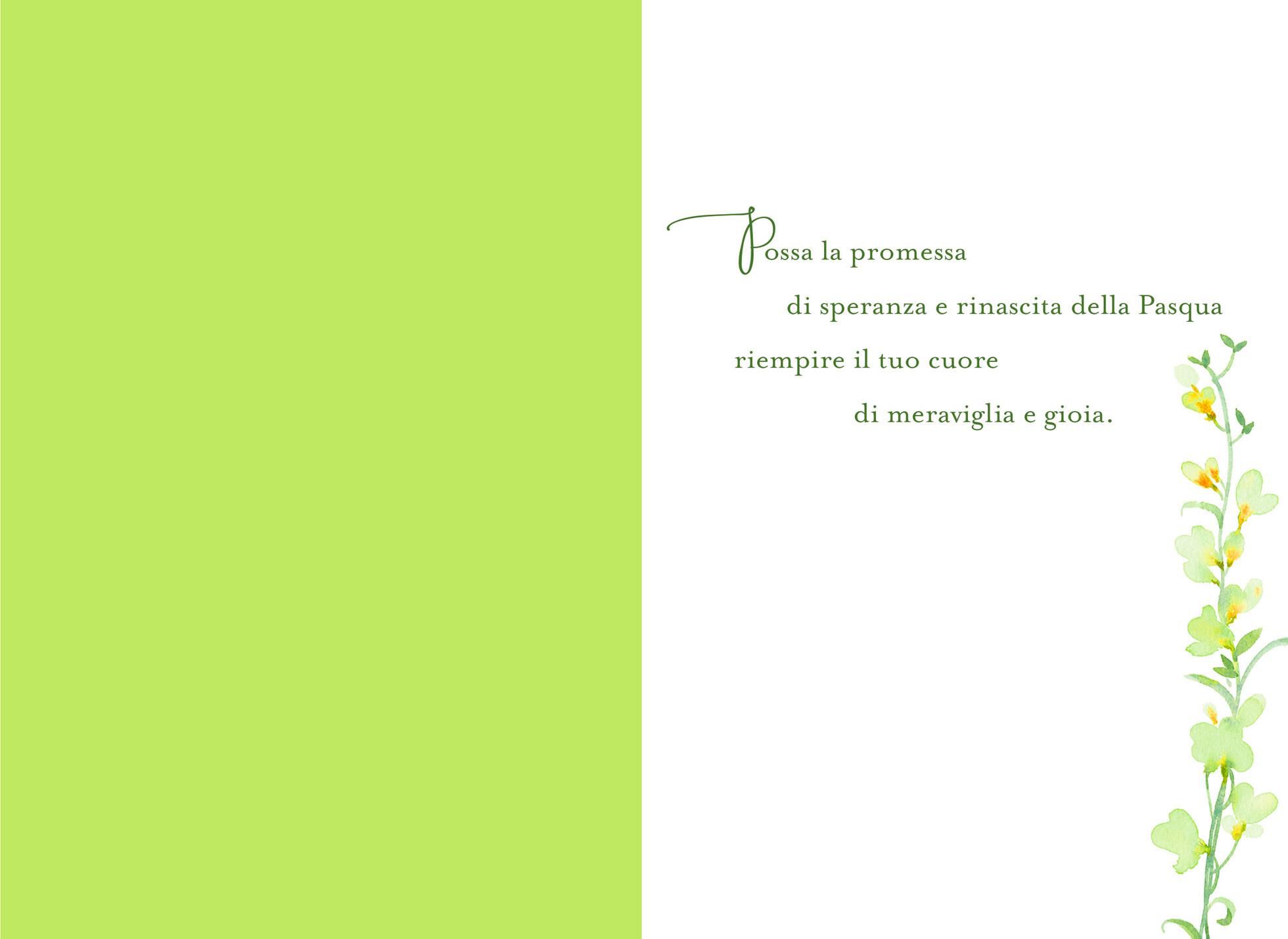 Wonder and Joy Italian-Language Easter Card