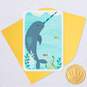 3.25" Mini Glad You Exist Narwhal Thinking of You Card, , large image number 6