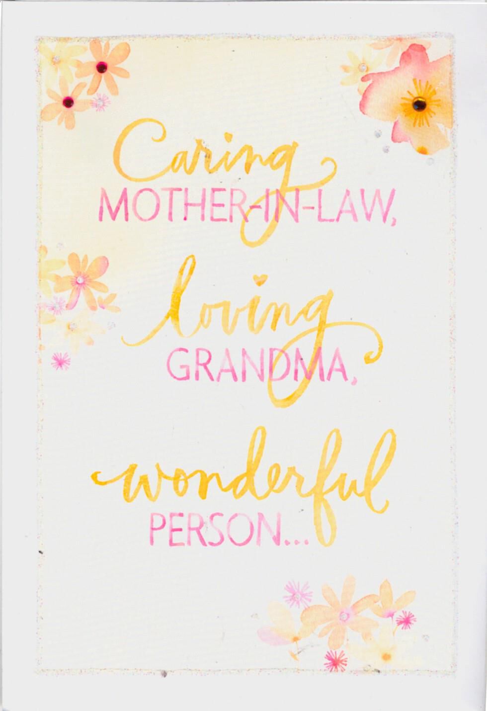 Caring Mother-in-Law & Loving Grandma Mother’s Day Card