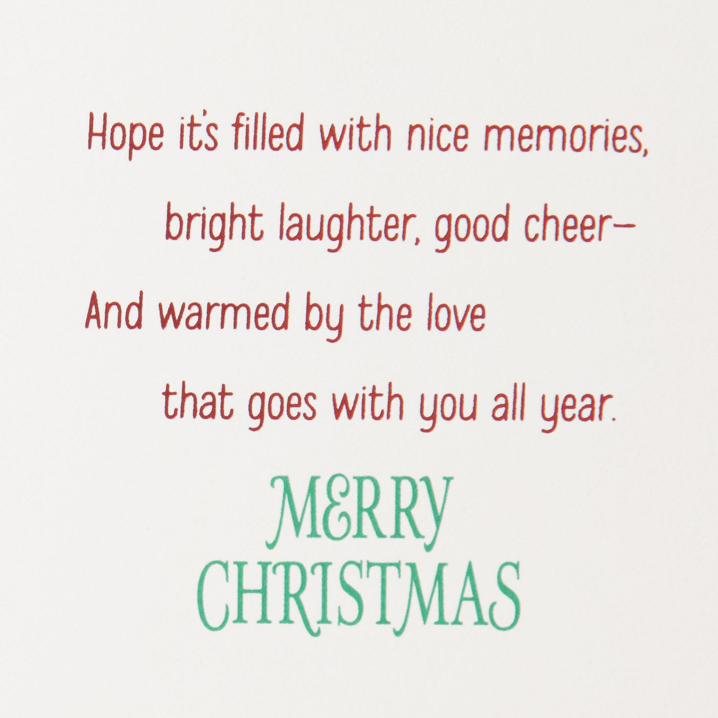Hanging Stockings on Red Christmas Card for Granddaughter Sentiment image number 3