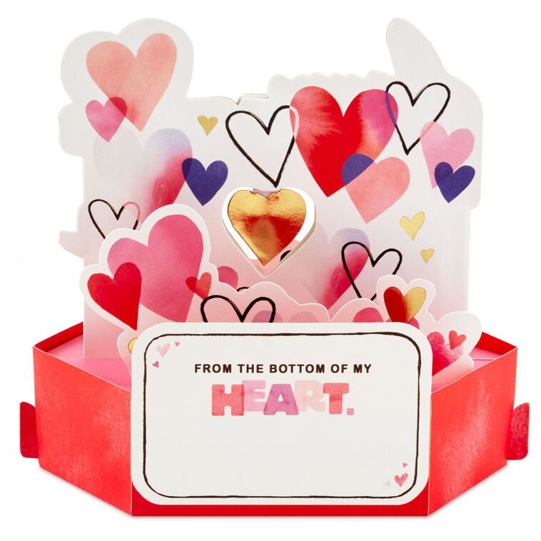 Happy Heart Day Musical 3D Pop-Up Valentine's Day Card With Motion, , large image number 3