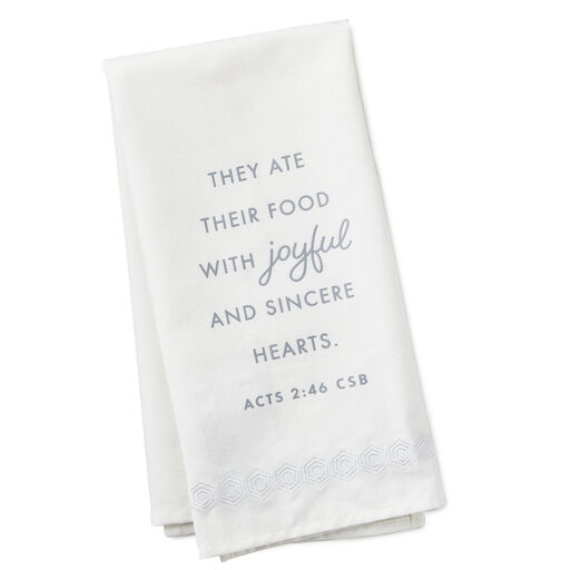 DaySpring Candace Cameron Bure Joyful Hearts Tea Towel, 