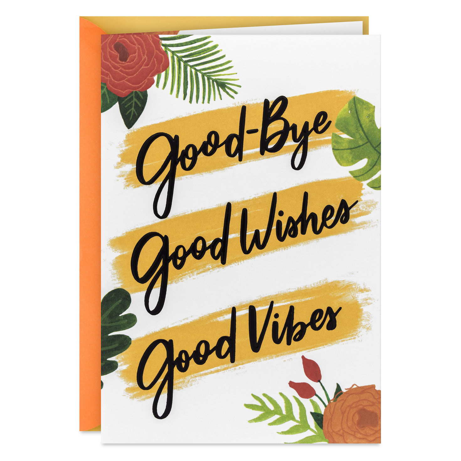 Good Wishes and Good Vibes Goodbye Card