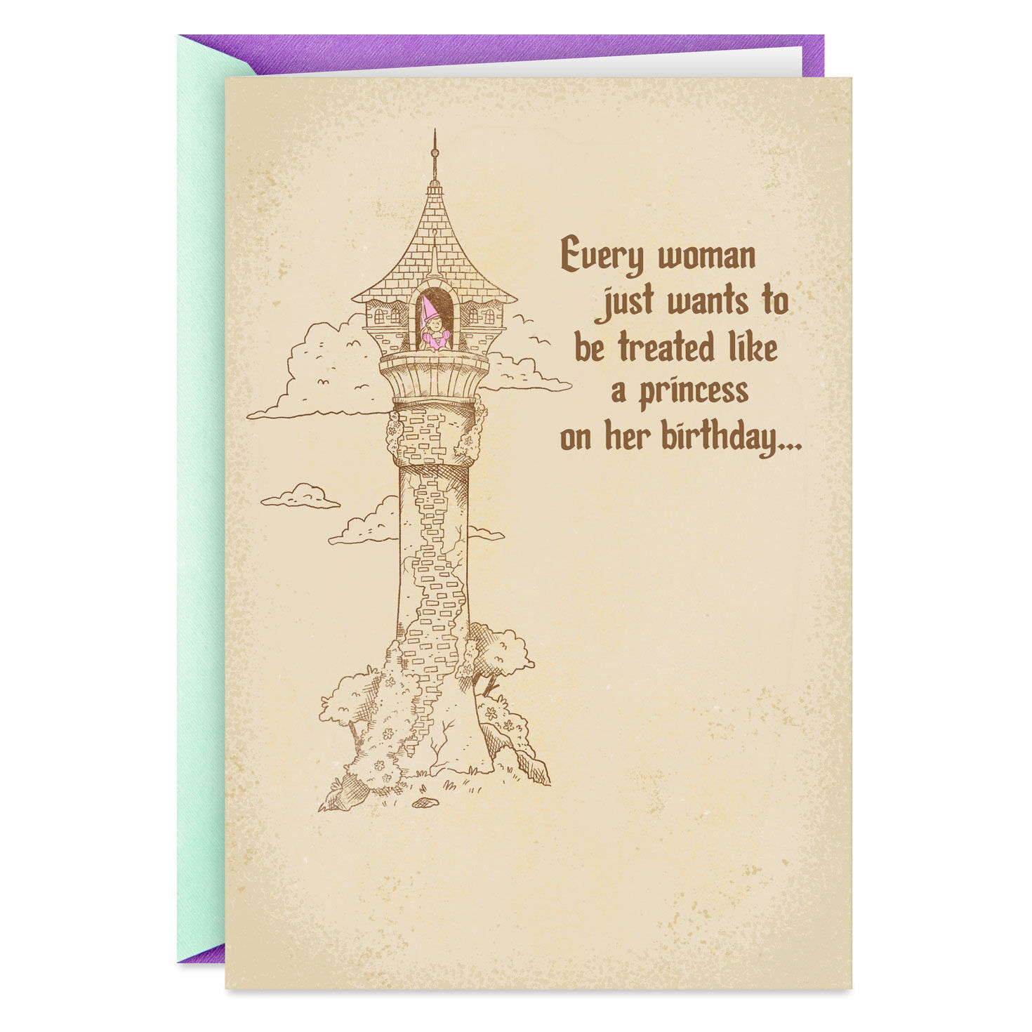 Treated Like a Princess Funny Birthday Card for Her