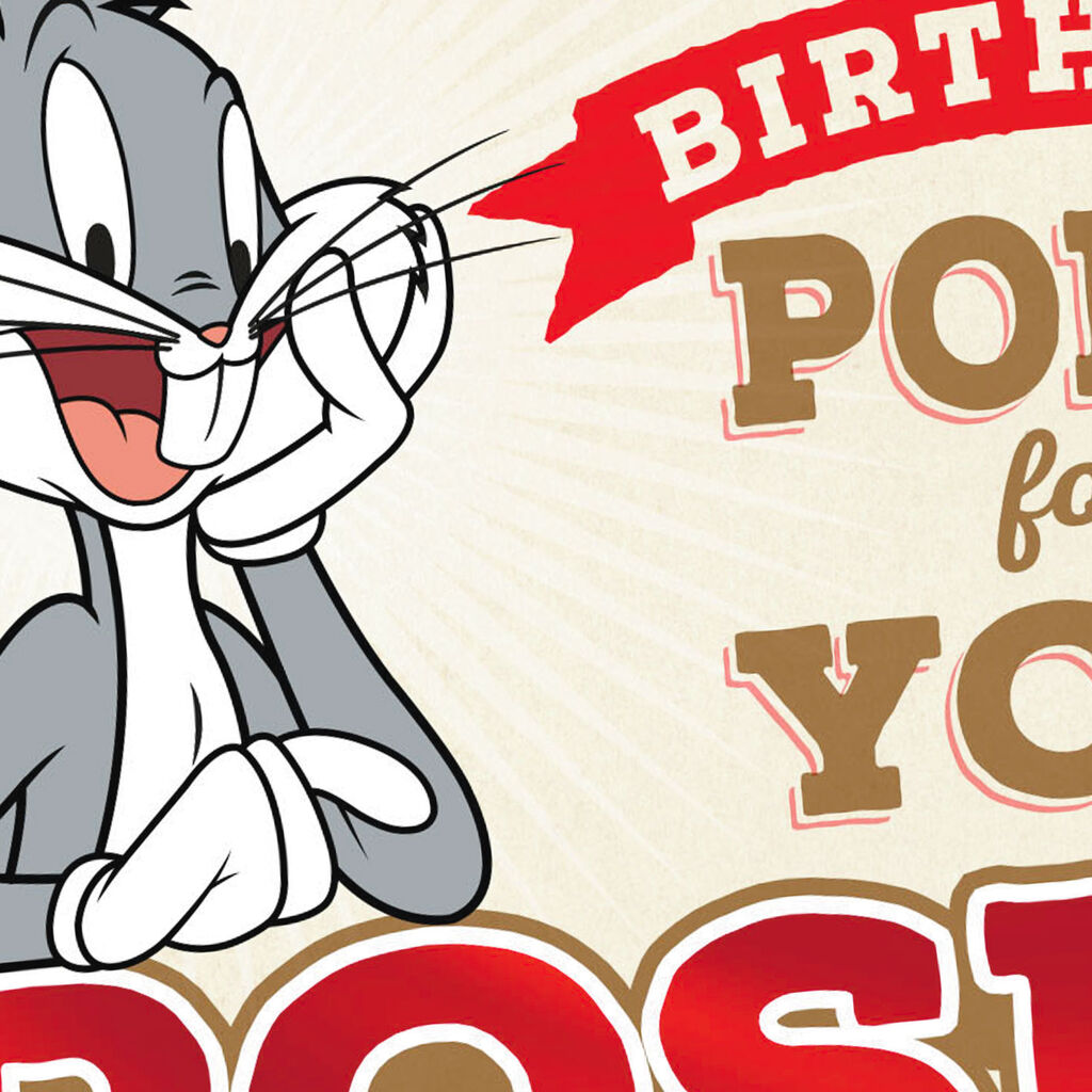 Looney Tunes Bugs Bunny Roses Are Red Birthday Card