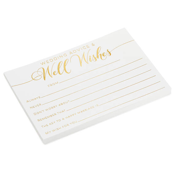 Wedding Advice and Well Wishes Note Cards, Pack of 24