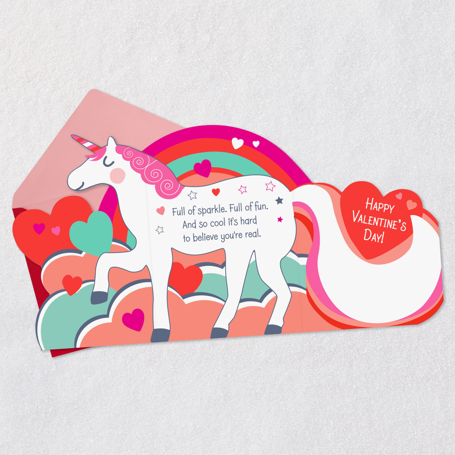 You're a Real-Life Unicorn Valentine's Day Card for Kids, , large image number 3