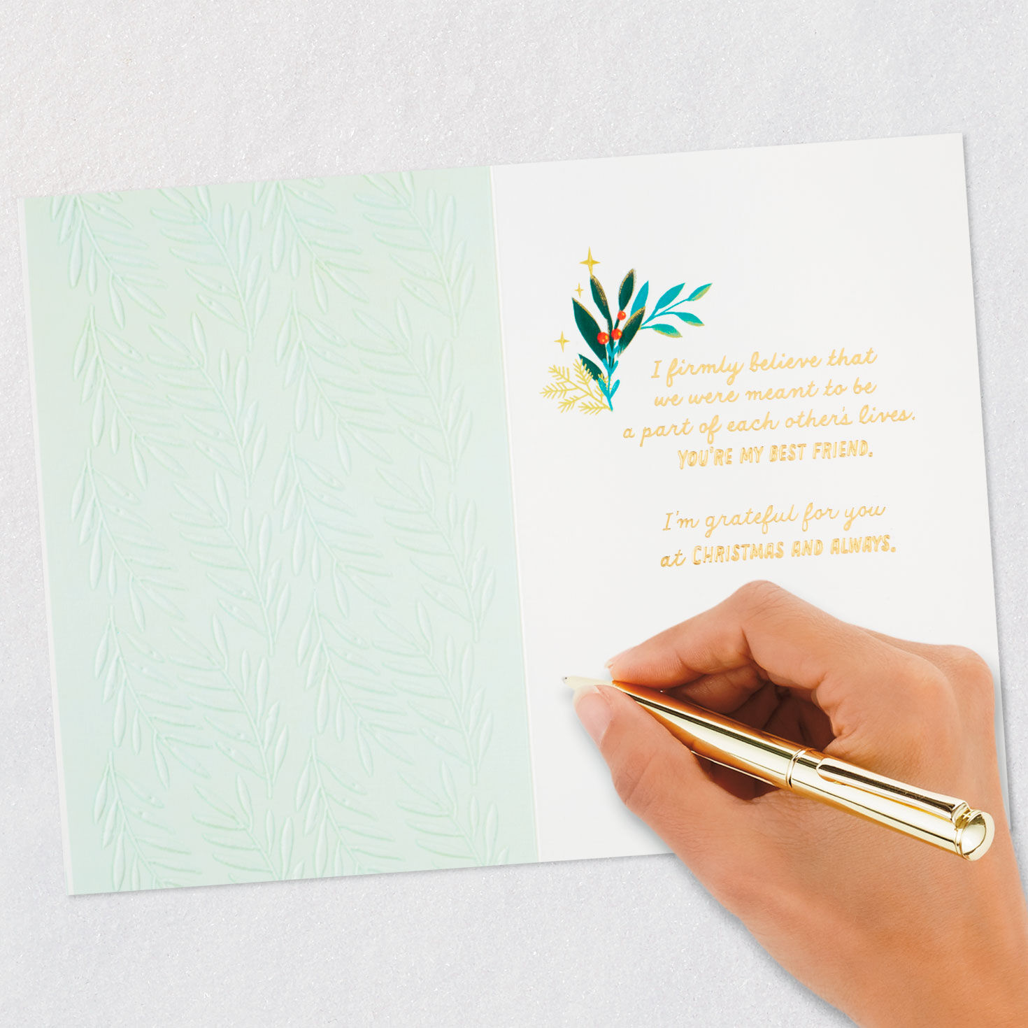 Meant to Be Part of Each Other's Lives Christmas Card for Best Friend, , large image number 6