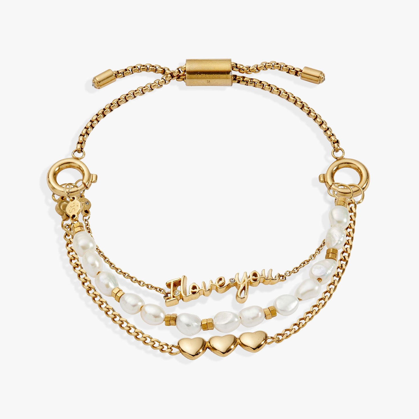 Alex And Ani I Love You 'Home Is Where The Heart Is' Stranded™ Pearl Bracelet Set