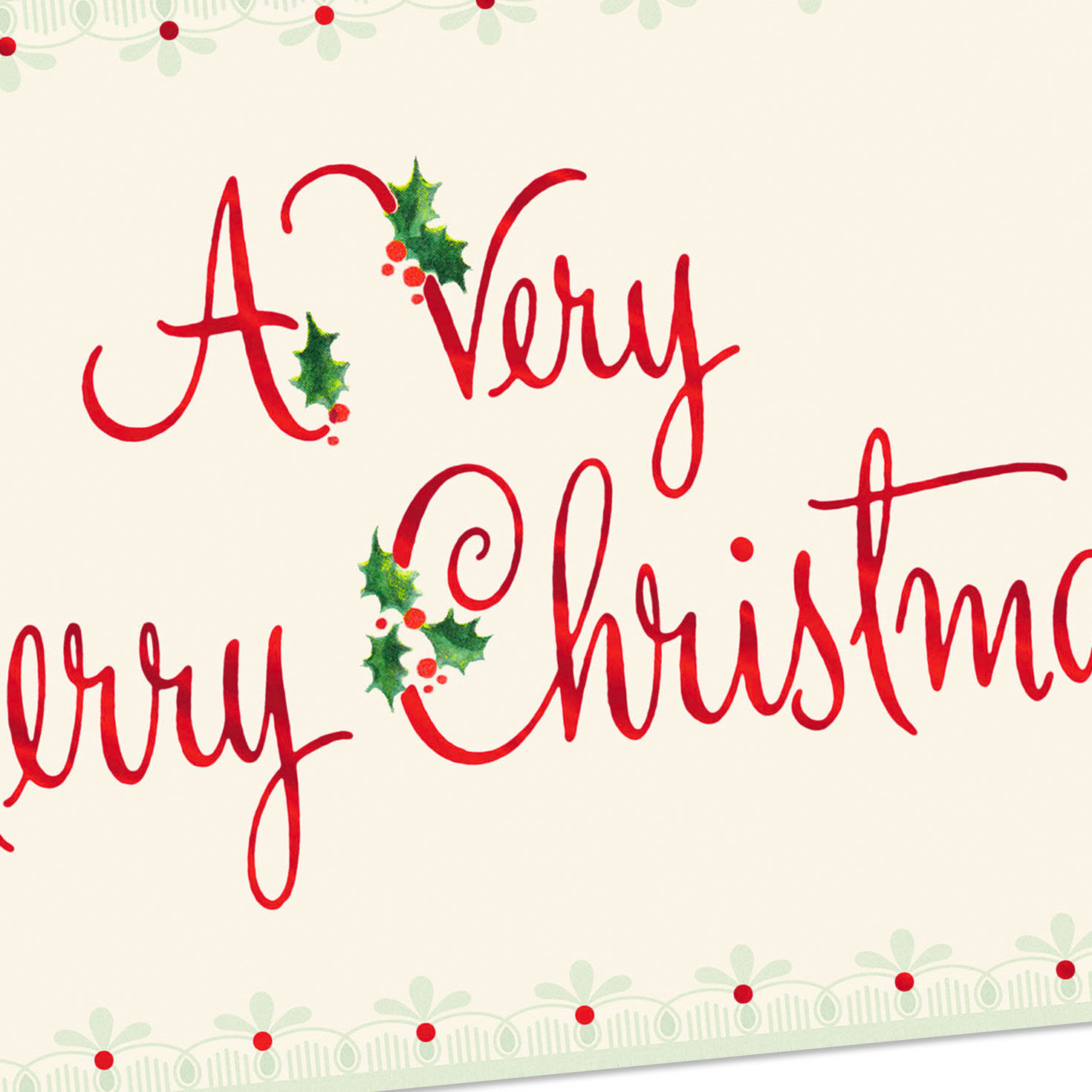 Holiday Greenery Christmas Card Pack Cover Detail image number 6