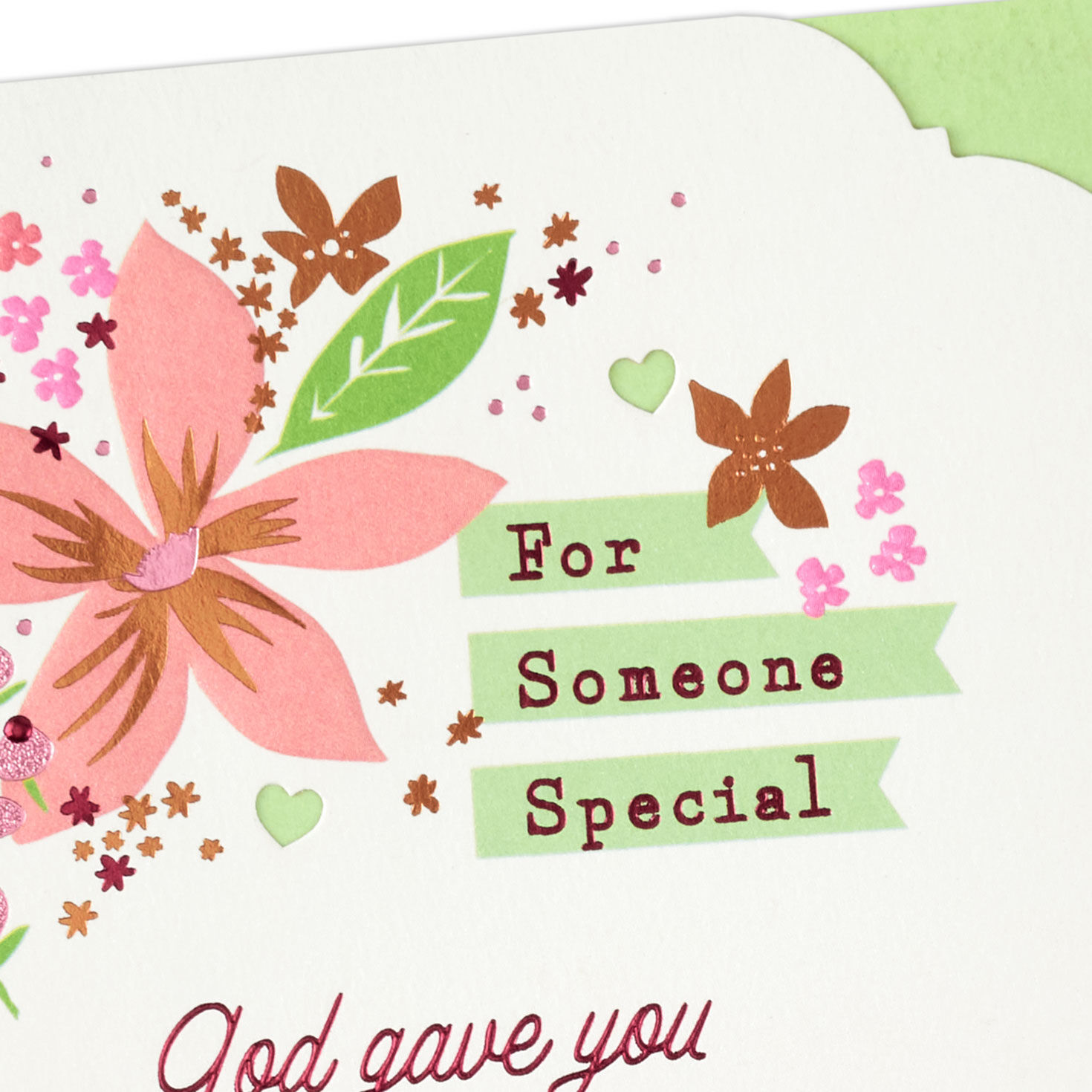 Feminine Flowers Religious Mother's Day Card Card Front Detail image number 5