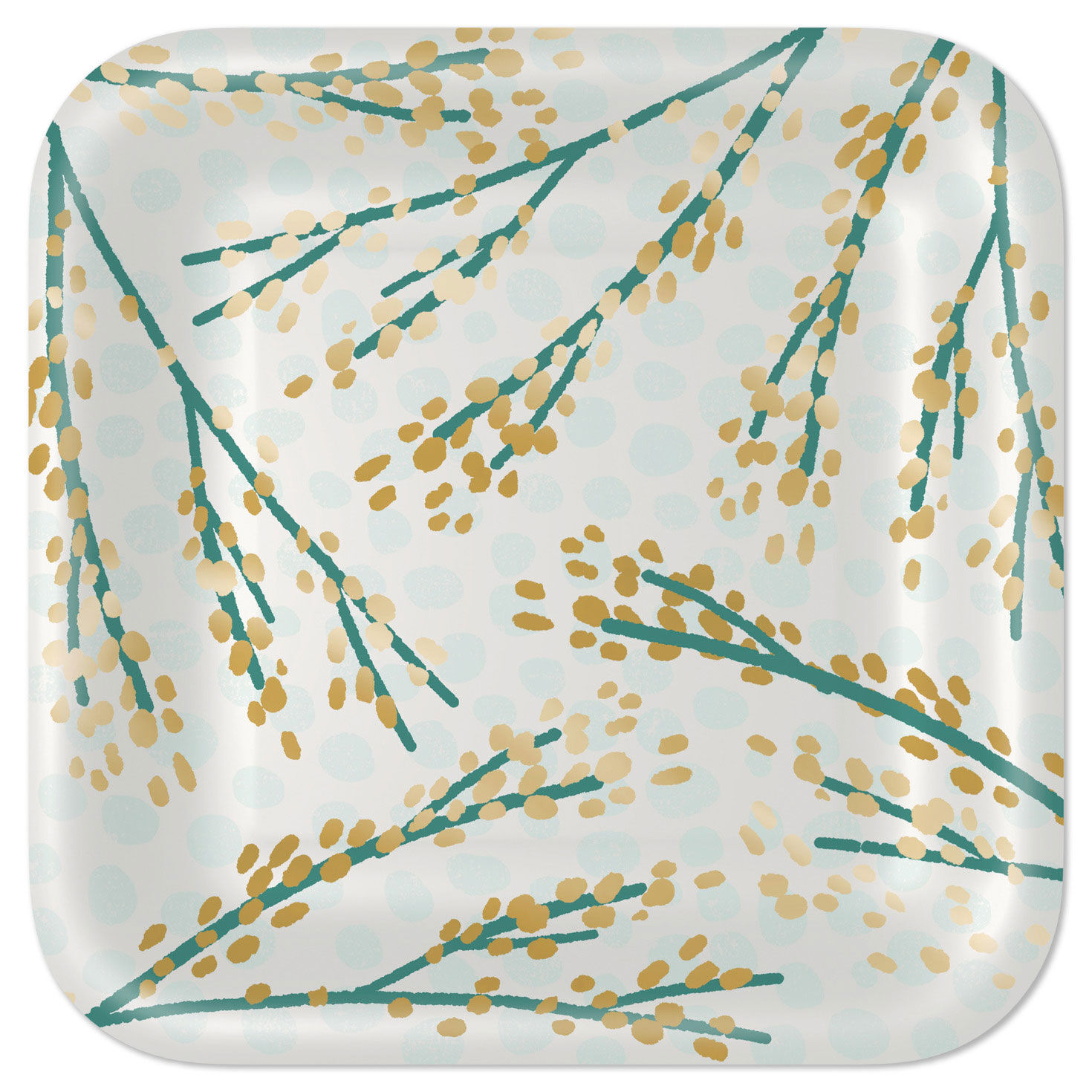 Festive Boughs and Berries Dessert Plates, Pack of 8