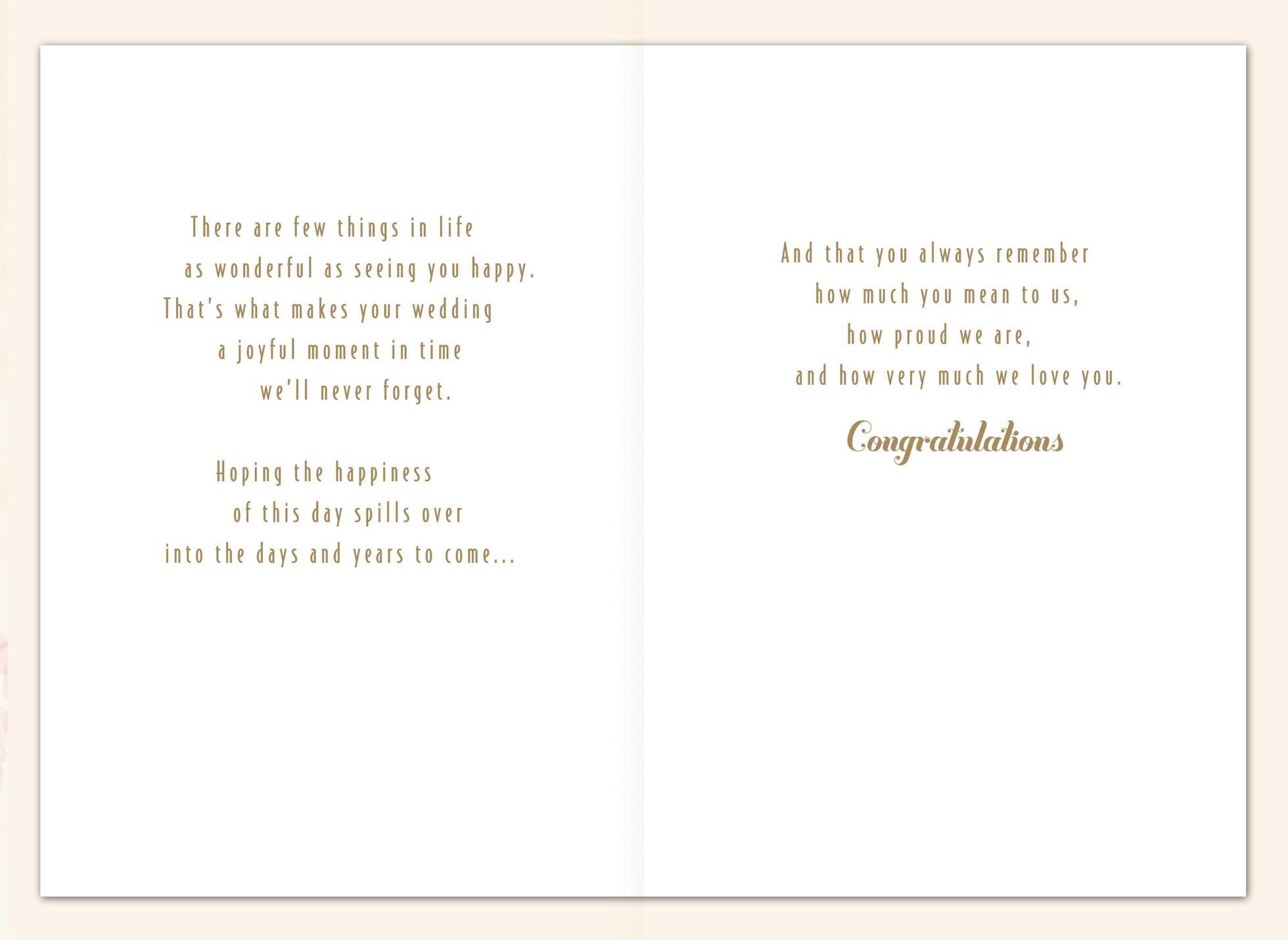 Cherry Blossoms Wedding Card for Daughter From Both