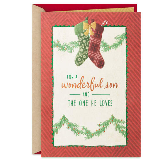 For a Wonderful Son and the One He Loves Christmas Card, , large image number 1