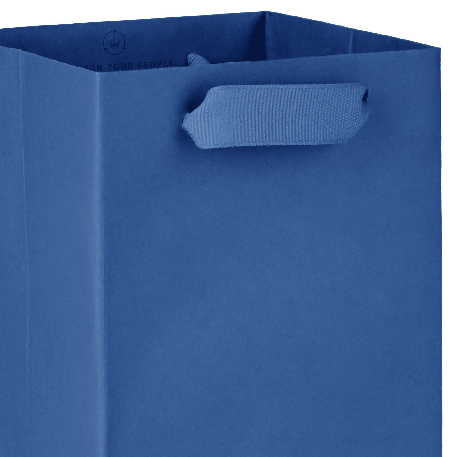 Solid Royal Blue Wine Bag handle detail image number 3