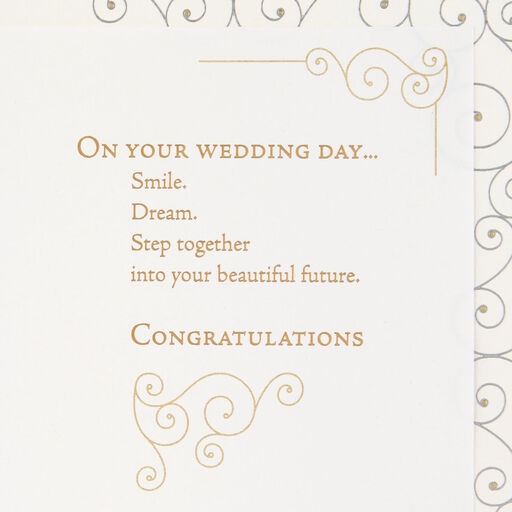 Mr. and Mrs. Gold Calligraphy Wedding Card, 