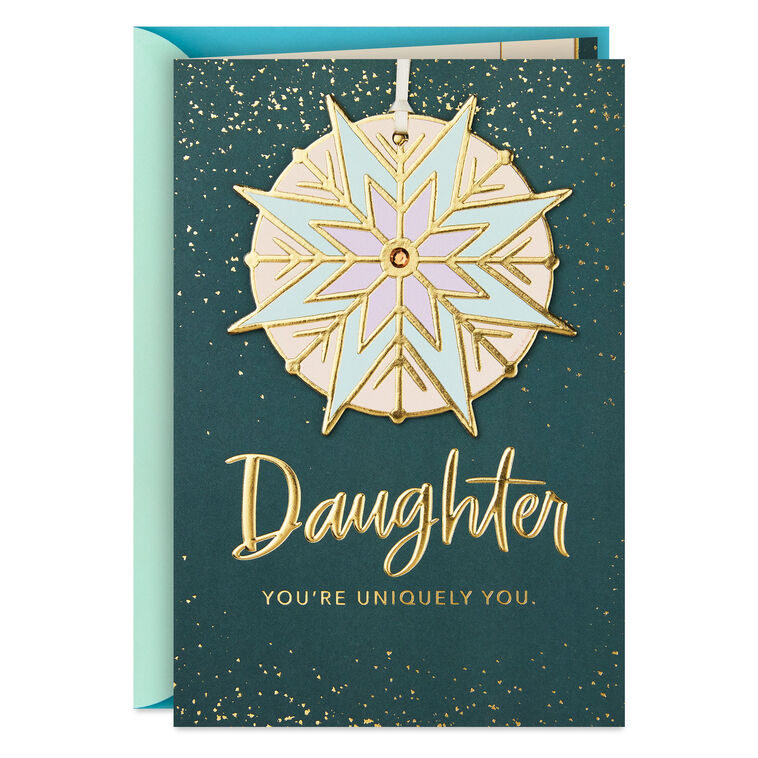You're Uniquely You Christmas Card for Daughter With Ornament