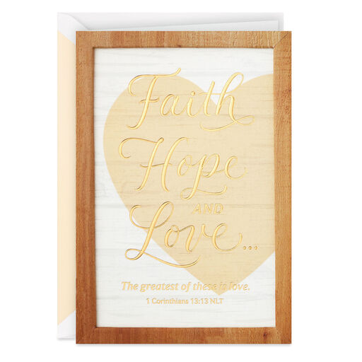 A Life Blessed With Love Religious Wedding Card, 