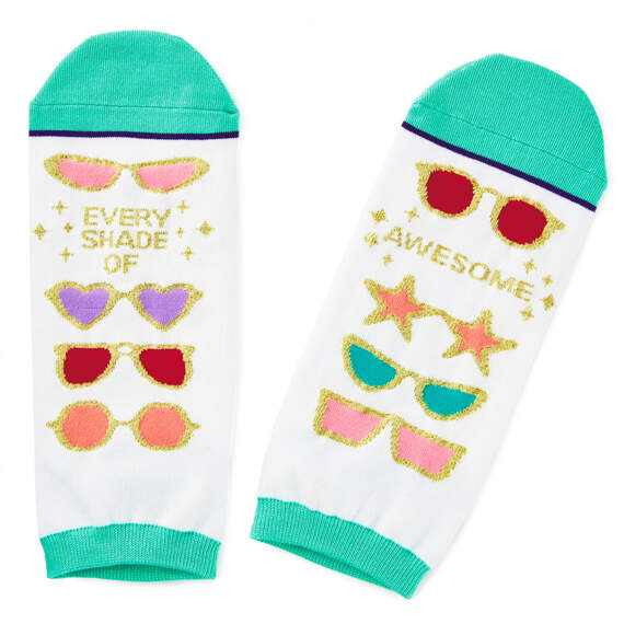 Shades of Awesome Sunglasses Toe of a Kind Novelty Ankle Socks, , large image number 1