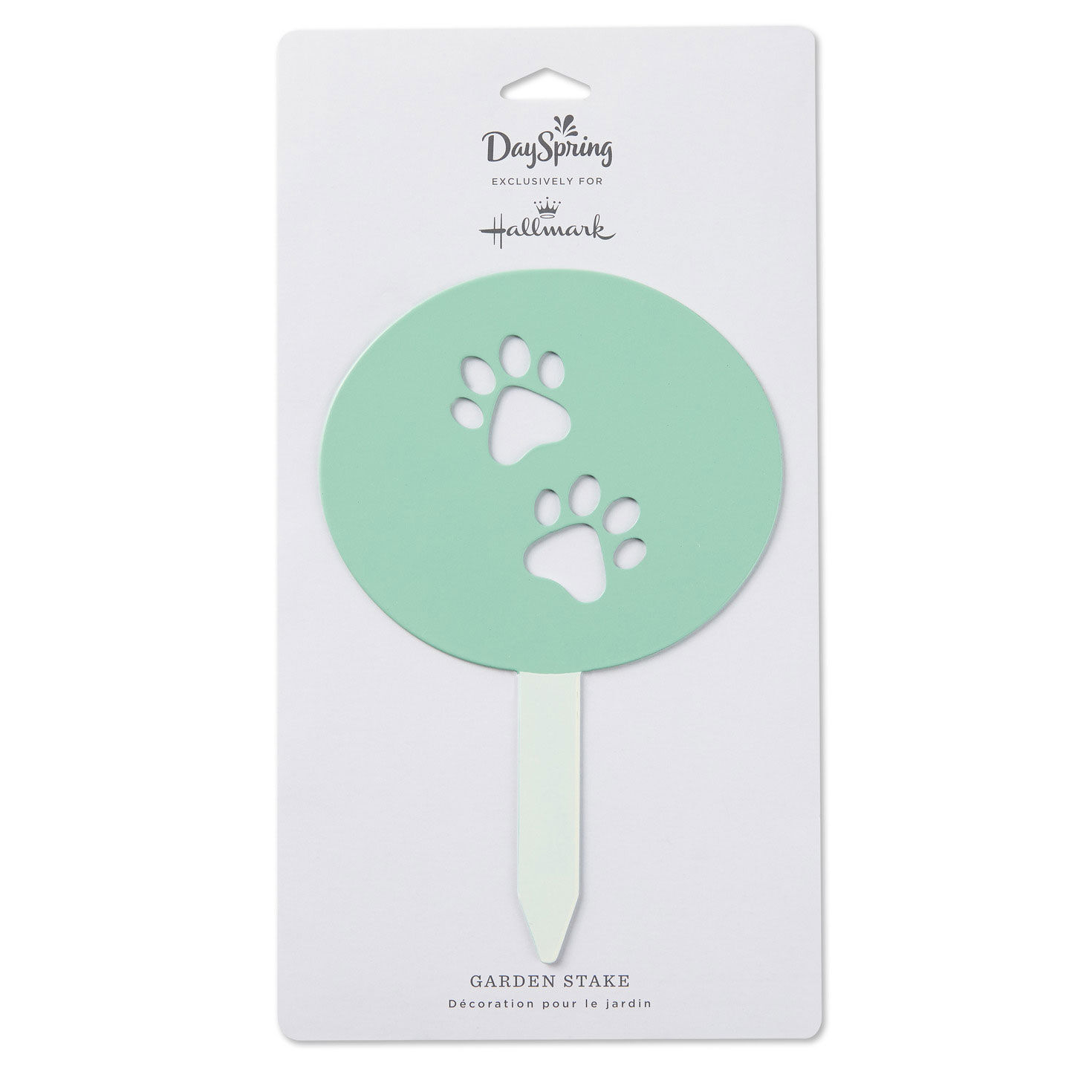 Oval Garden Stake With Paw Print Design package image number 4
