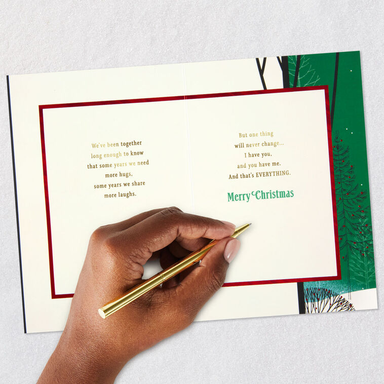 Buck Deer in Woods Husband Christmas Card signing card image number 8