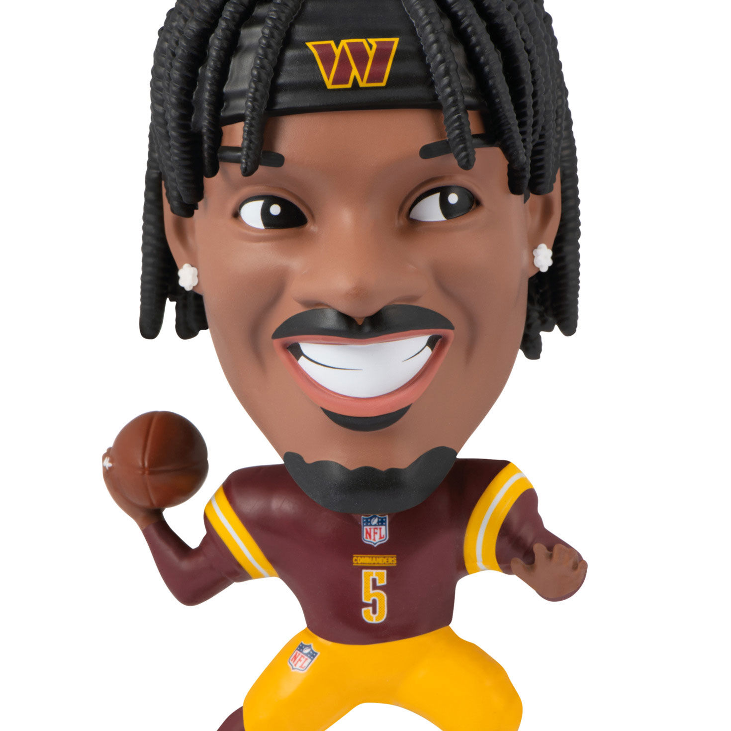 Jayden Daniels Bobblehead Christmas Ornament closeup view image number 5