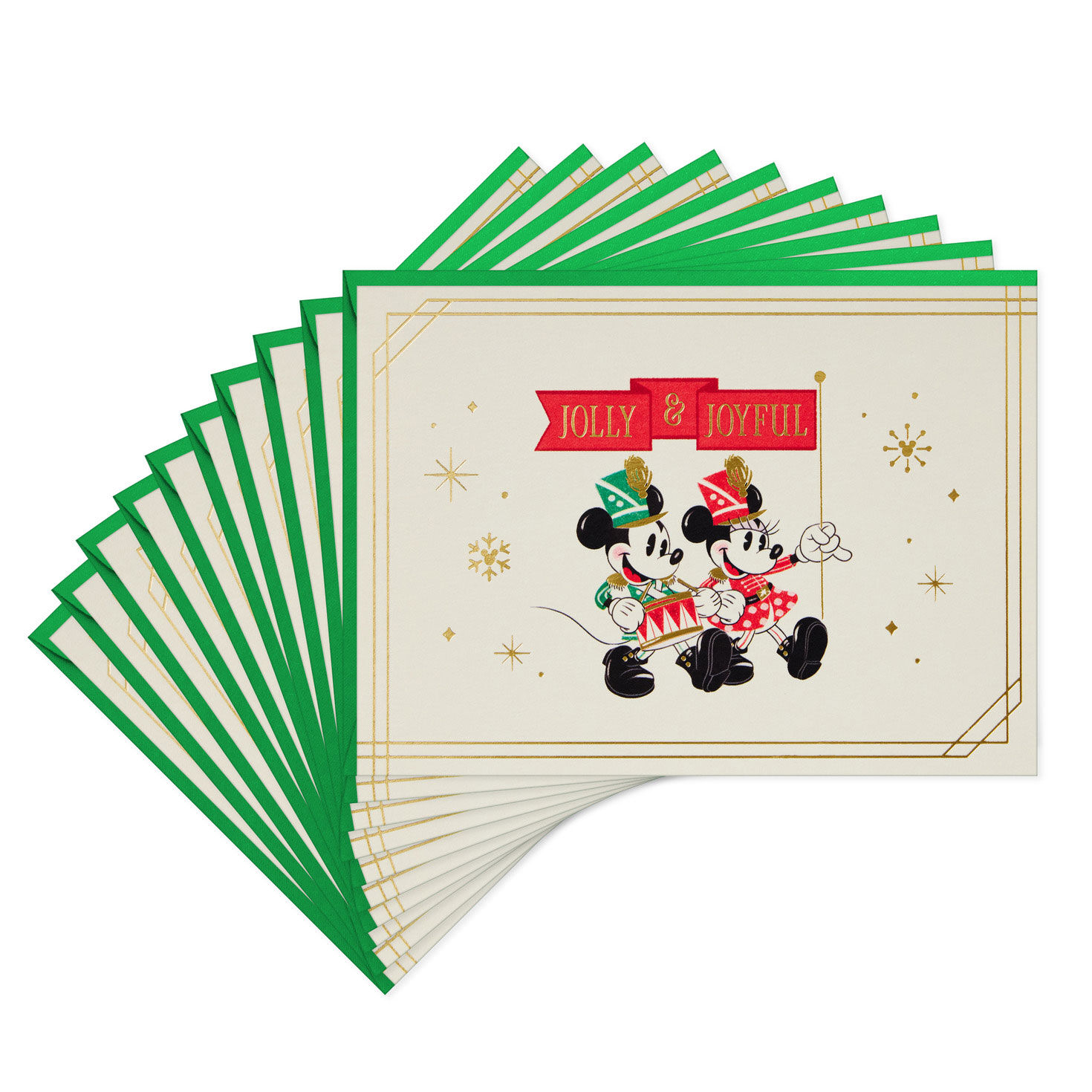 Mickey and Minnie Blank Boxed Holiday Note Cards cards fanned image number 2