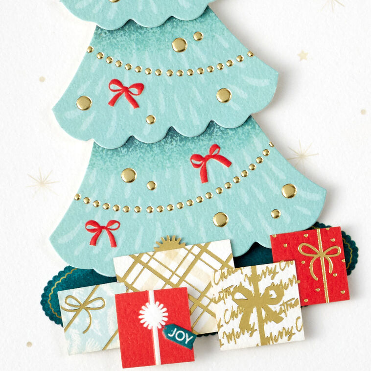 Christmas Tree Signature Boxed Christmas Card Pack Cover Detail image number 5