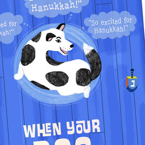 When Your Dog Becomes Your Dreidel Funny Hanukkah Card, , large image number 4