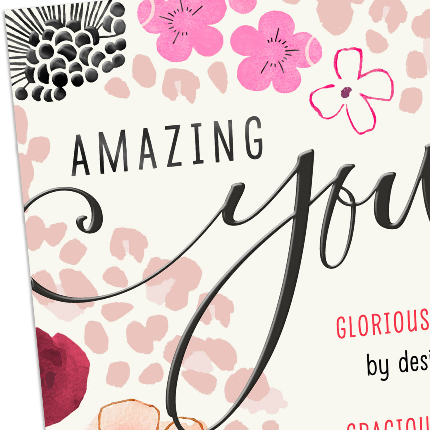 Flowers and Leopard Spots Religious Birthday Card  image number 5