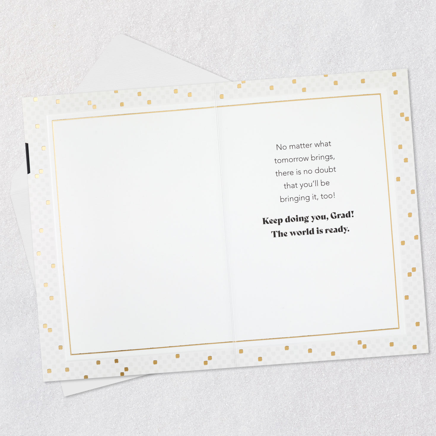 Rad Grad in Mortarboard Cap and Sunglasses Graduation Card Open card with envelope image number 3