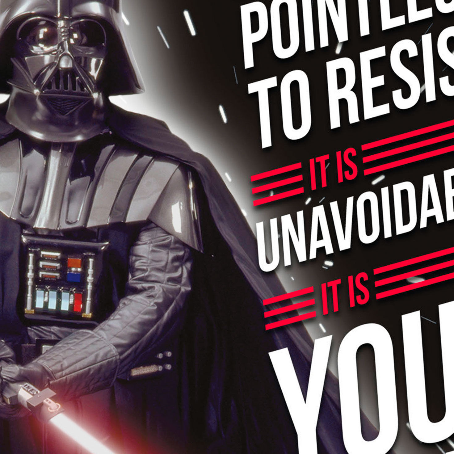 Black Darth Vader Star Wars Birthday Card Card Front Detail image number 4