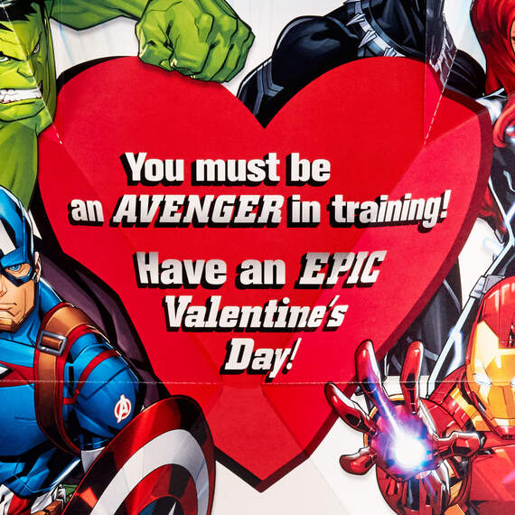 Marvel Avengers Avenger in Training Pop-Up Valentine's Day Card for Grandson, , large image number 2
