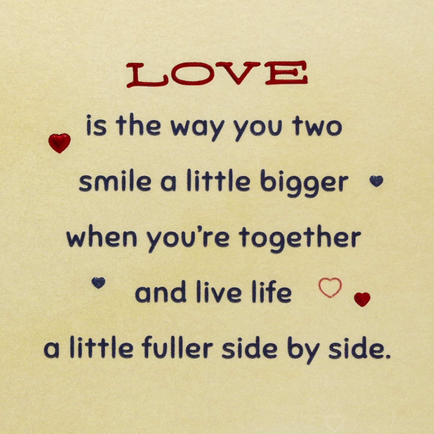 ASL Hands Spell Love on Peach Anniversary Card  image number 2