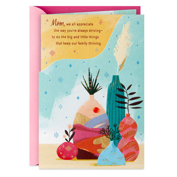 You Keep Our Family Thriving Mother's Day Card for Mom From All