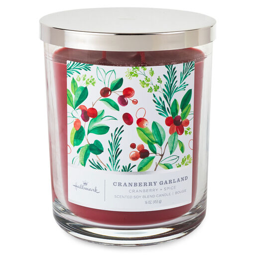 Cranberry Garland 3-Wick Jar Candle, 16 oz., 