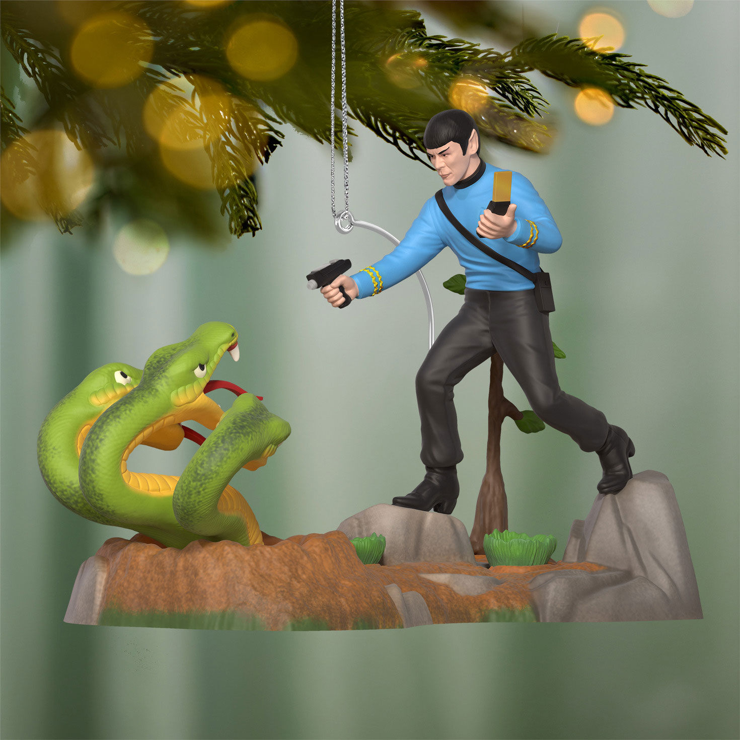 Star Trek Spock With Monster Keepsake Ornament Hanging on tree image number 2
