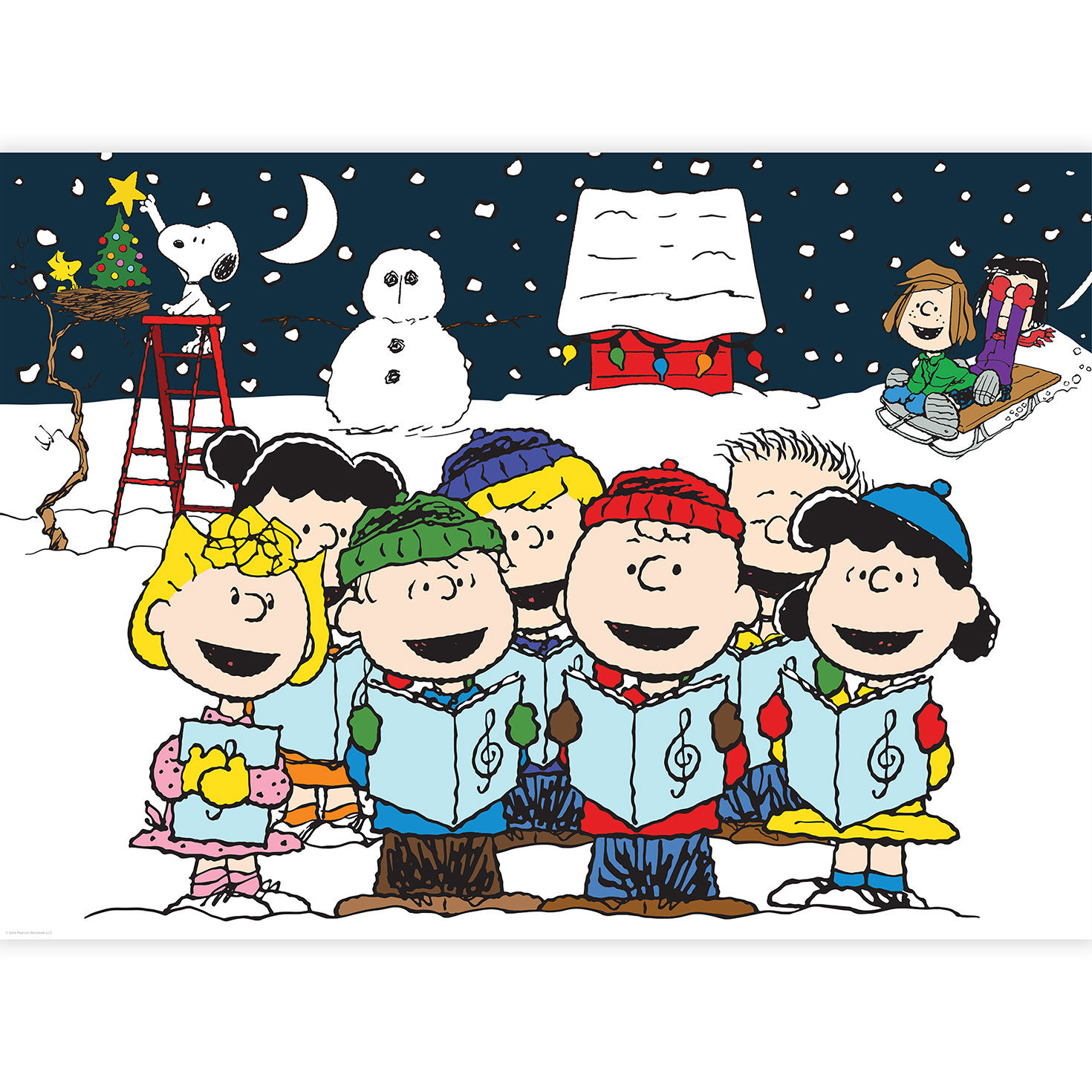 Peanuts Charlie Brown Christmas Caroling Puzzle front image number 2